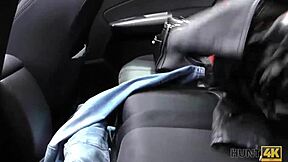 Young Well-Rounded Girl Seeks Cash Outdoors in Public Pickup Scenario