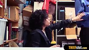 cute latina shoplifter rough fucked by a pervy mall cop