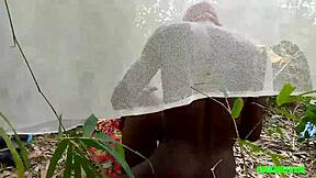 Primitive old man forest fuck