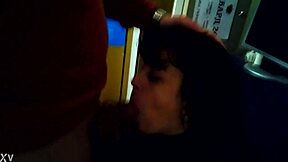 Retro Blue Film Oral Scene Captured On Video