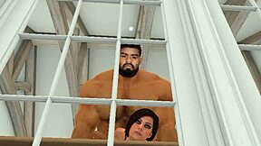 Heyward shows neighbor how to exercise the cumback routine