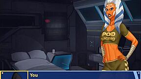 Orange trainer dances energetically