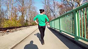 Staged Leggings Rip Public Prank