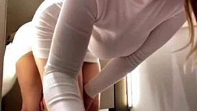 Teens in public fitting room