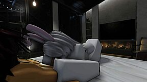 Roblox Bunny Femboy Enthusiastically Rides Cock In Intense Session