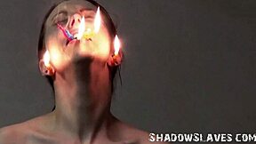 Female Masochist Emily T And Tied For Facial Burning Of Cruelly Punished