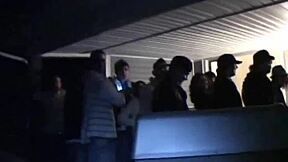 Teen babe teases at university party before getting pussy pounded hard