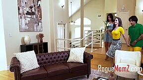 Step Mom And Favorite Waitress Serve Dessert