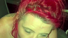 hey, this real redhead hooker got fucked bareback and let her customer cum in her pussy