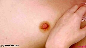 red haired model shows her sex body