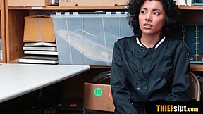 cute latina shoplifter rough fucked by a pervy mall cop