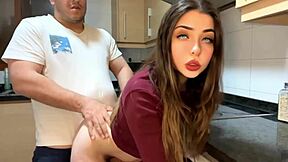 why am i fucking my 18 yo stepdaughter so hard in kitchen?