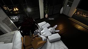 Roblox Bunny Femboy Enthusiastically Rides Cock In Intense Session