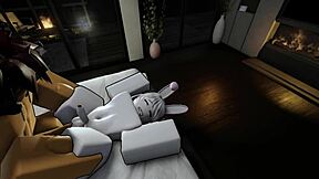 Roblox Bunny Femboy Enthusiastically Rides Cock In Intense Session