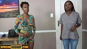 horny black sluts giving lucky dude that double blowjob?