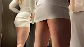 Teens in public fitting room