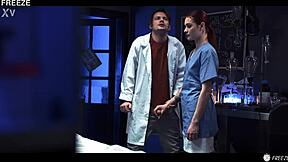 Mad scientist freezes 18 year old lab partner matty mila remote controls her to squirt wildly