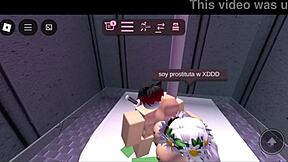 guy spots filthy roblox slut for rough pounding