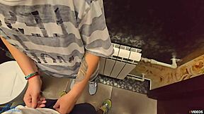 stepsister makes stepbrother cum fast in pantyhose