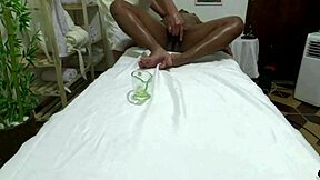 hidden camera catches real tantric massage with full cock stroking action