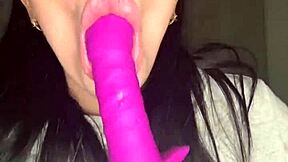 horny british coed teases squirting orgasm in solo webcam toy play