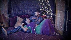 queen jasmine seduces prince adonis in foreplay breeding romp