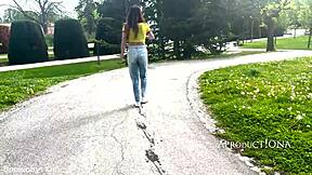 valentina wets her jeans 3 times outdoors at fortress park toilet 😮🚽