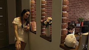 i sneak peeks at stepdad's monster cock bulging