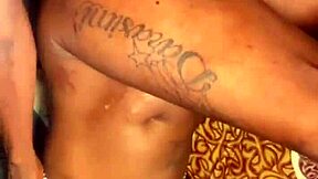 casual family ebony bbw's juicy hairy pussy gaps on monster cock