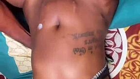 casual family ebony bbw's juicy hairy pussy gaps on monster cock