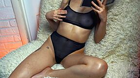 Tanned Milf Fingers Wet Pussy Reading Book to Shaking Orgasm