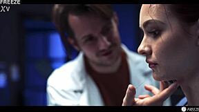 Mad scientist freezes 18 year old lab partner matty mila remote controls her to squirt wildly