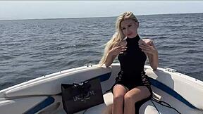 hot blonde, wanna see you fuck that captain's monster cock on the boat?