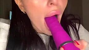 horny british coed teases squirting orgasm in solo webcam toy play