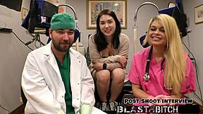 mina moon spreads shaved pussy wide as cum blasts her smooth lips close up