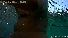 bbw redhead milf hairy bush big ass tits nude public beach underwater