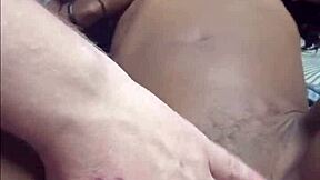 White Man Sensually Touches Petite Black Girl Teasing Her Juicy Pussy Close