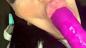 horny british coed teases squirting orgasm in solo webcam toy play