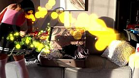 amazing skinny cheerleader brunette big naturals teases in cfnm casting turns porn