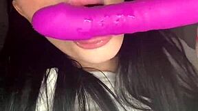 horny british coed teases squirting orgasm in solo webcam toy play