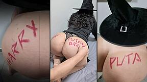 Happy Halloween Cute Chubby Latina Milf Shakes Big Ass In Panties Amateur!