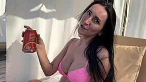 Unbelievable! Fucked Black-Haired Vacation Stranger Cum In Mouth