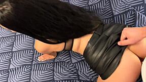 Stepmom in sexy lingerie outfit gets fucked hard before her hot date