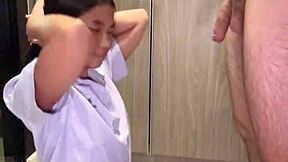 Asian Schoolgirl Uniform Fucked by Stranger Facial Cumshot!