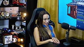 belinha baracho kisses host grabs cock dirty talk tesao podcast