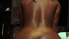 POV Ebony Teen Beauty's Fat Ass Slams Down on Monster White Cock Relentlessly!