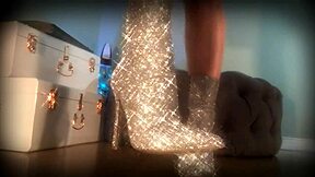 sparkle boots trance her slave into endless ass worship submission