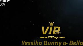 yessica bunny dominates bella with hot piss in bondage