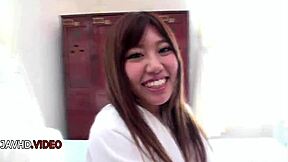 chisa hoshino fucked hard and blows lover on shaved pussy