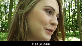 Grandpa rams his cock into blonde teen doggystyle